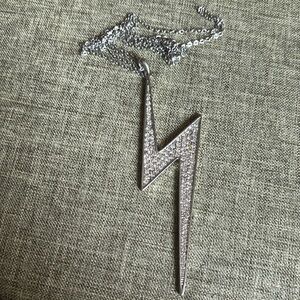Silver Lightning Bolt Necklace
